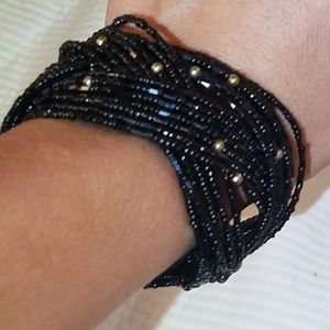 Black beaded bracelet